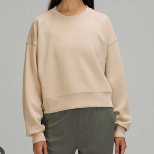 Lululemon softstreme perfectly oversized cropped crew sweatshirt